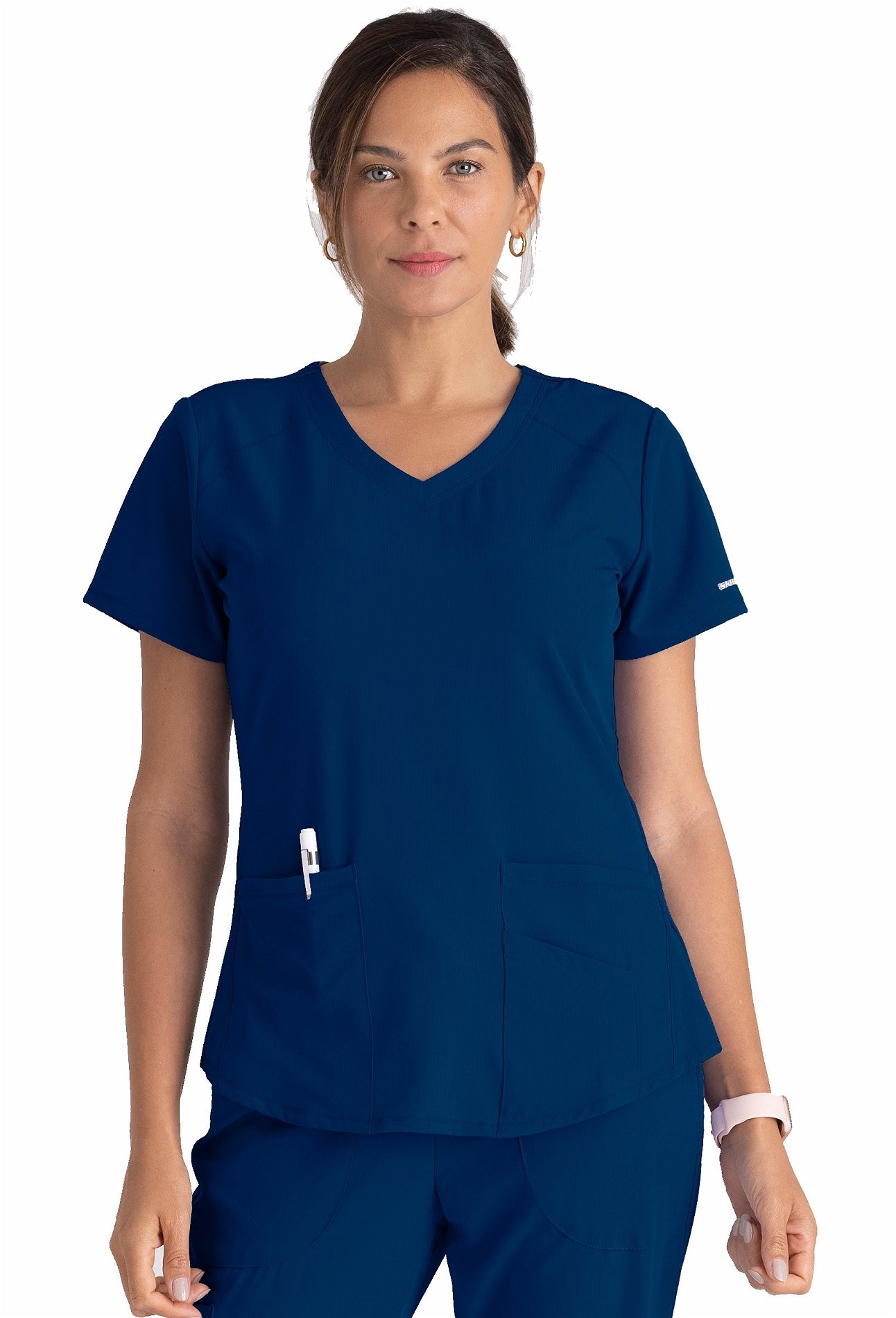 Skechers Vitality Charge Top - 3 Pocket V-Neck Scrub Top (SK064) - XL, Navy image