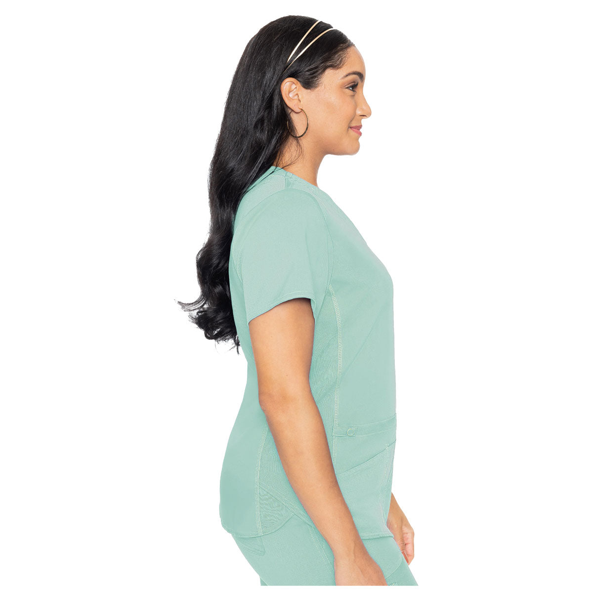 Med Couture V-Neck Shirttail Top (MC7459) image 2