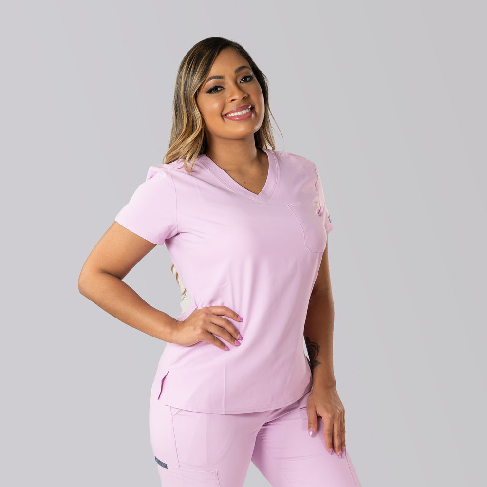 Med Couture Insight One Pocket Top (MC2432) - Lila, 2XL image