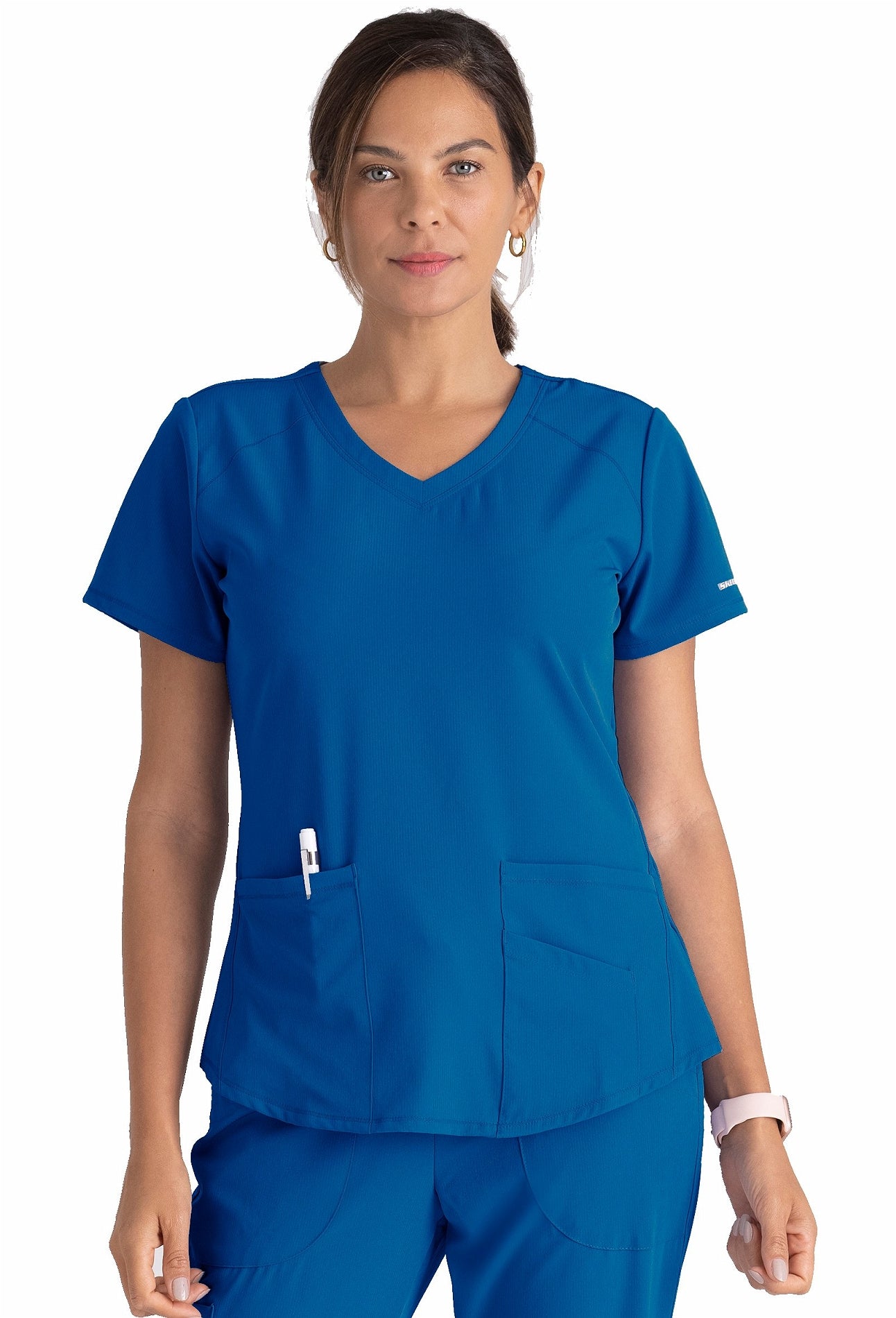 Skechers Vitality Charge Top - 3 Pocket V-Neck Scrub Top (SK064) - S, New Royal image