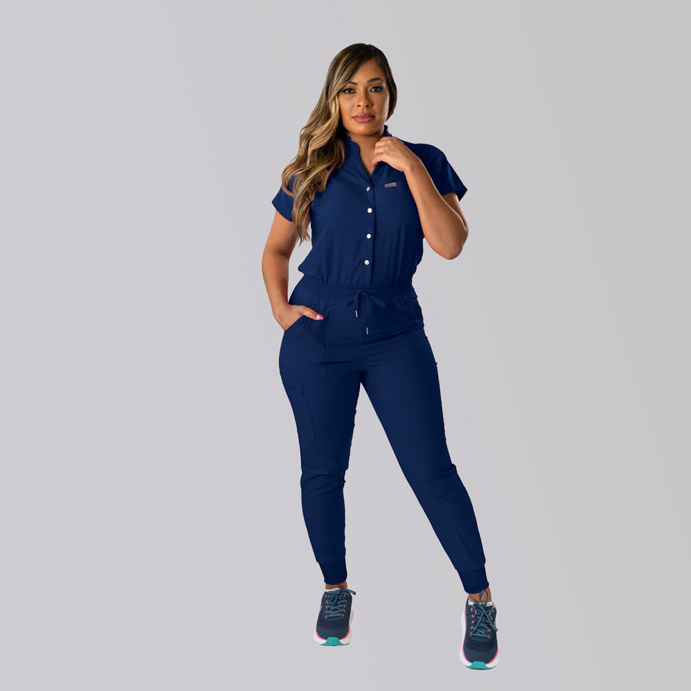 Landau Forward Women's 8-Pocket Cargo Scrub Jumpsuit LO603 image 3