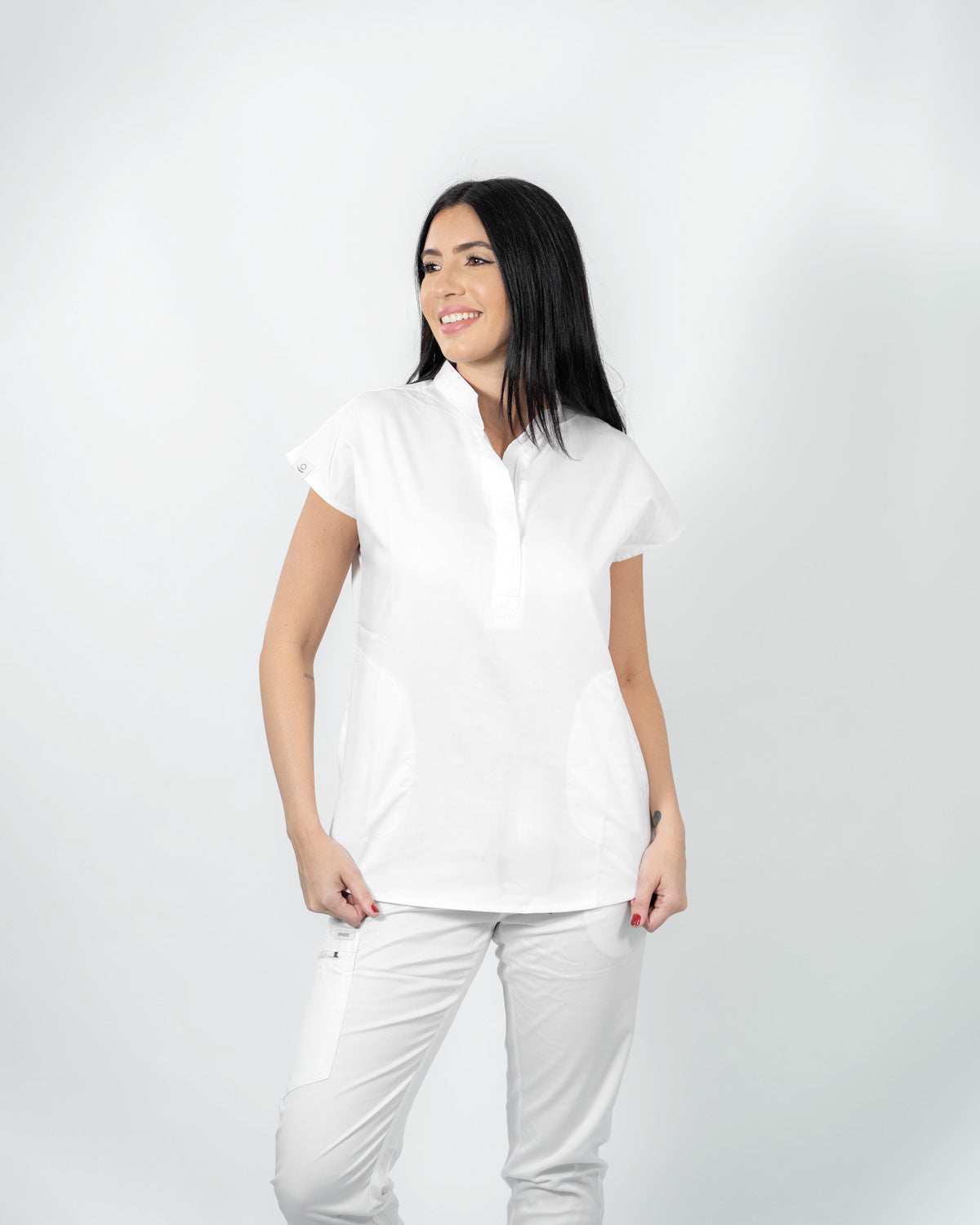 Sphere Scrubs - Fedora Collar Top (GRT01) image 3