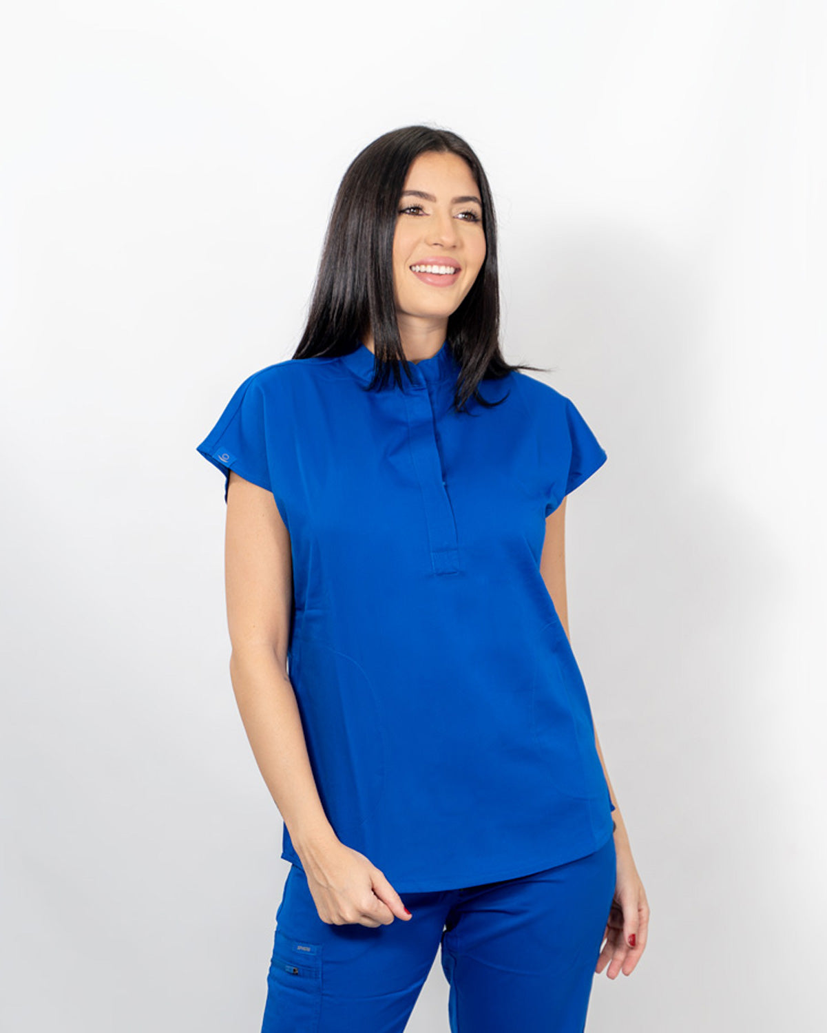 Sphere Scrubs - Fedora Collar Top (GRT01) - Royal, 2XL image