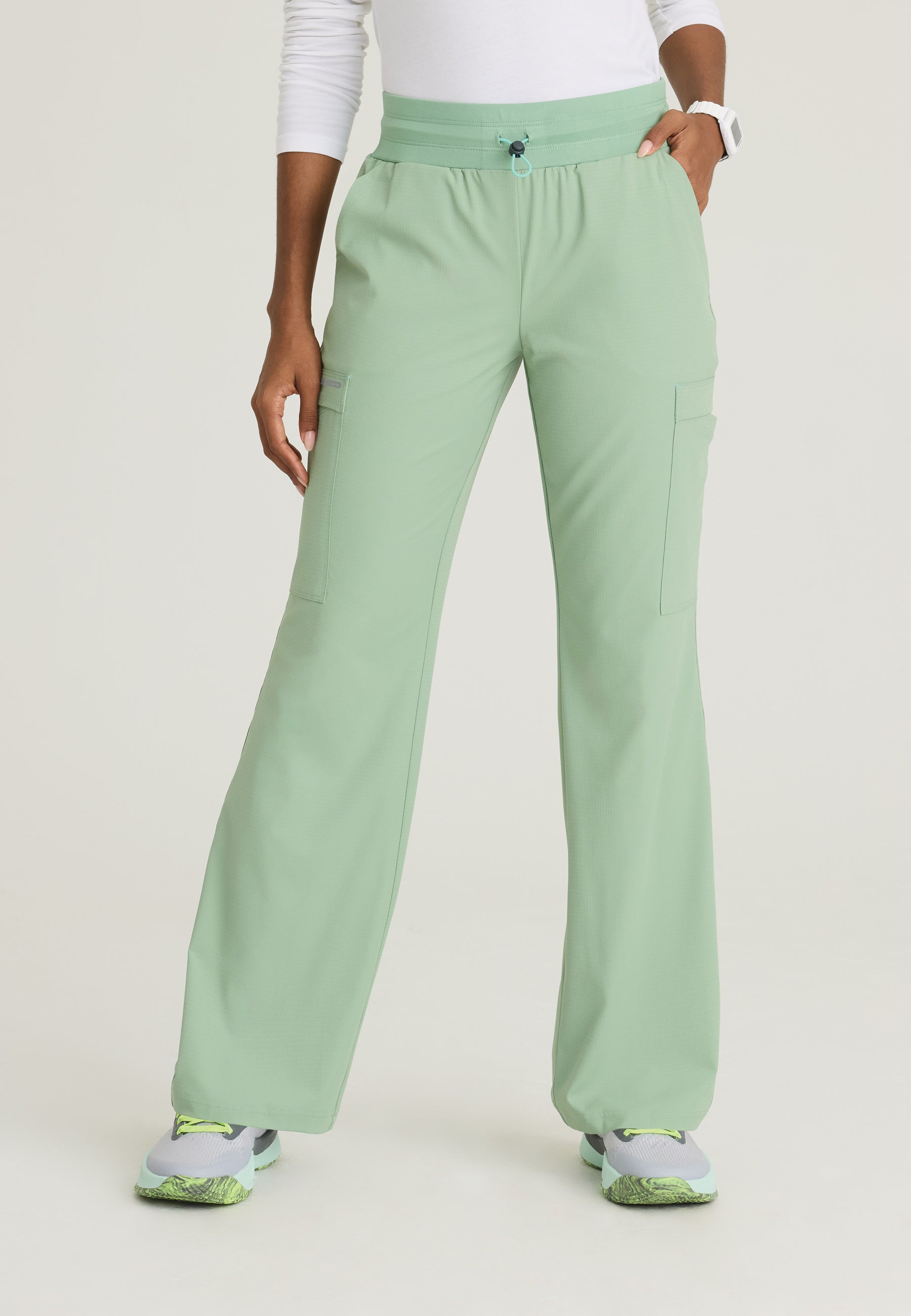 Skechers™ by Barco Ripstop Women's 5 Pocket Shirred Waistband Wide Leg Pant - SKP707