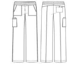 Skechers™ by Barco Ripstop Women's 5 Pocket Shirred Waistband Wide Leg Pant - SKP707