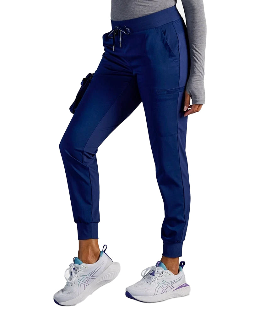 Dr. Kwane & Healing Hands - Women's Vanessa Mid Rise Jogger Scrub Pant (HH005A) - Navy, M image