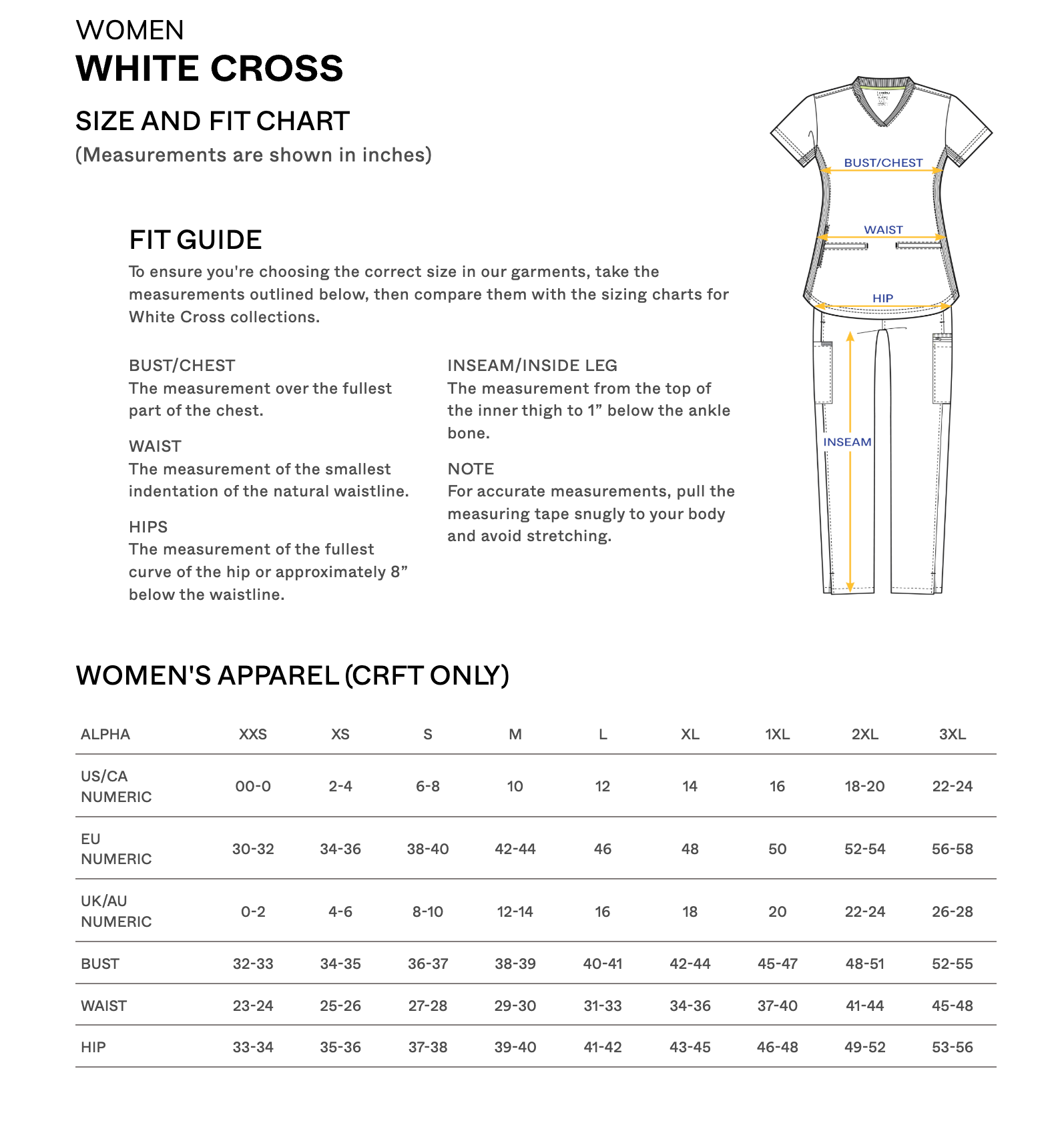 WhiteCross CRFT WT128 - 1-POCKET V-NECK SCRUB TOP