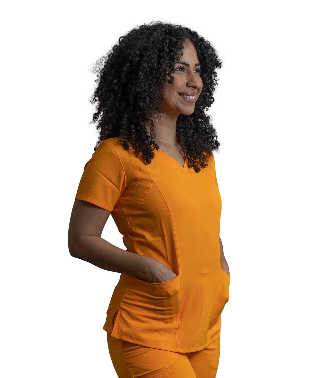 Barco One Racer Top - 4 Pocket V-Neck Breathable Scrub Top 5105 - XS, THUMERIC image