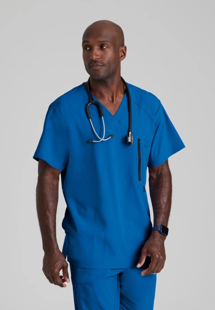 Barco One Amplify Top - 5 Pocket Men's V-Neck Scrub Top 115 ...